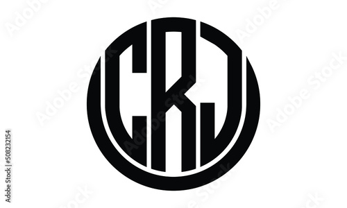 CRJ shield with round shape logo design vector template | monogram logo | abstract logo | wordmark logo | lettermark logo | business logo | brand logo | flat logo.
