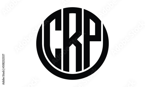 CRP shield with round shape logo design vector template | monogram logo | abstract logo | wordmark logo | lettermark logo | business logo | brand logo | flat logo.