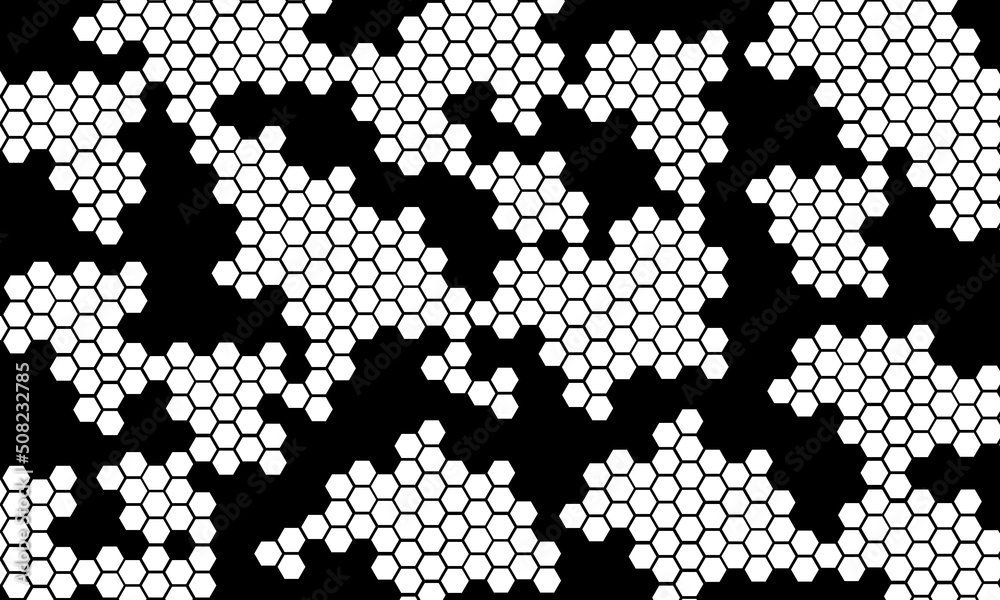 white hexagon with black background abstract pattern white hexagon with black background abstract pattern