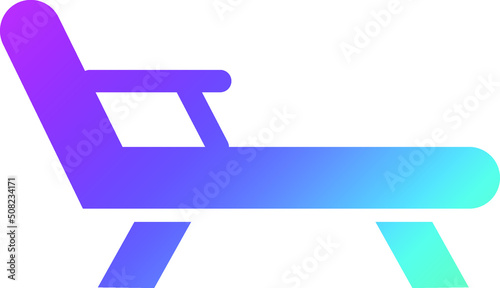 Deck chair Vector Icon Design Illustration