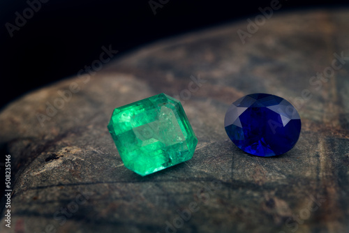 Emerald and Sapphire Gemstones