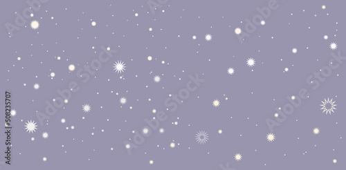 Mystical atmosphere. Background starry sky. Vector. 