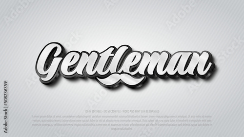 Gentleman 3d style text effect