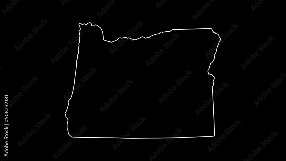 2D Map Of State Oregon Oregon Map White Outline Animated Close Up Map   1000 F 508237181 YjzpL2MjixNisWzH970mhFmUz2lqqTzX 