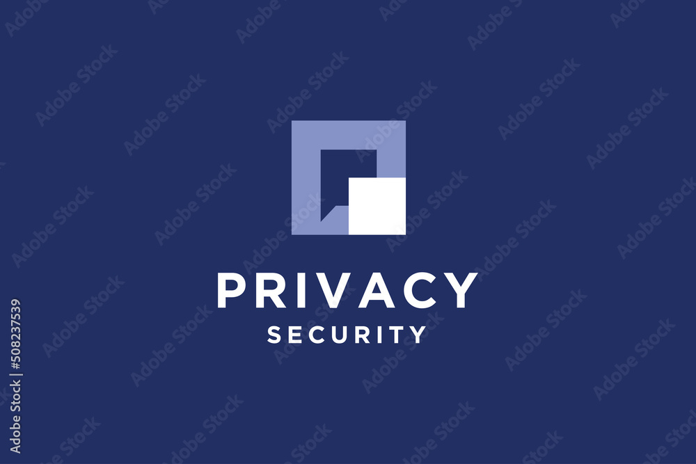 Initial letter P logo template for business and privacy vector illustration.