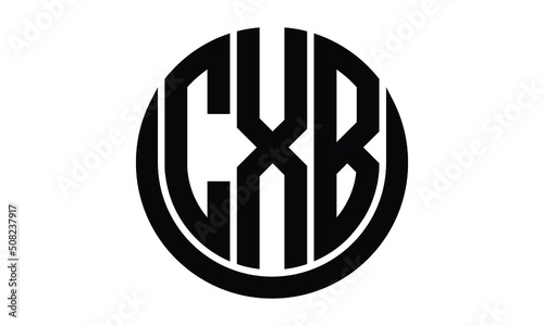 CXB shield with round shape logo design vector template | monogram logo | abstract logo | wordmark logo | lettermark logo | business logo | brand logo | flat logo. photo