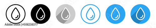 Wassertropfen Vektor Icon Set