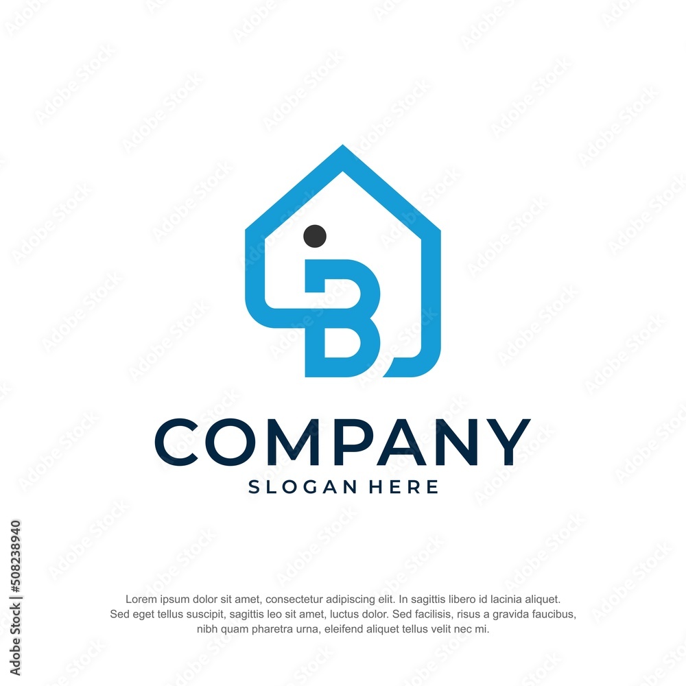 real estate broker initial i b logo premium vector real estate broker initial i b logo premium vector