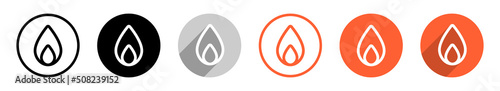 Feuer Flamme Vektor Icon Set