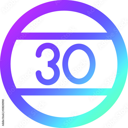 Speed limit Vector Icon Design Illustration