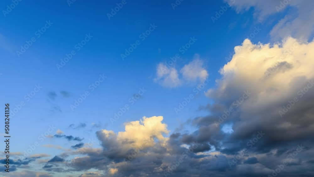 Beautiful sky sunset clouds. White clouds on the blue sky. 4K Sky clouds Time lapse. Beautiful sky sunset clouds. White clouds on the blue sky. 4K Sky clouds Time lapse.