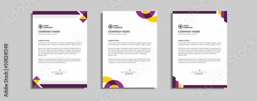 modern corporate letterhead template design