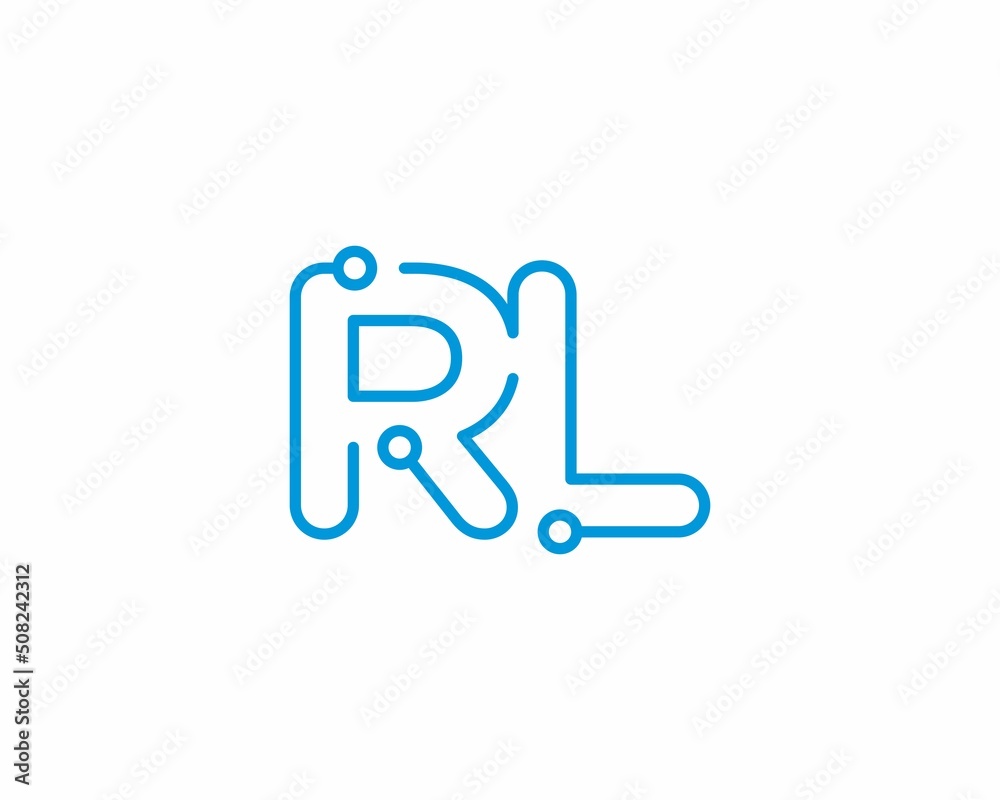 Abstract Letters RL Logo Design Template 001 Abstract Letters RL Logo Design Template 001