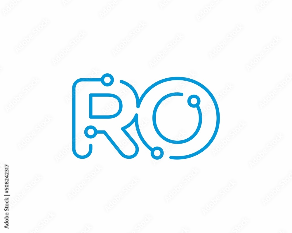Abstract Letters RO Logo Design Template 001 Abstract Letters RO Logo Design Template 001