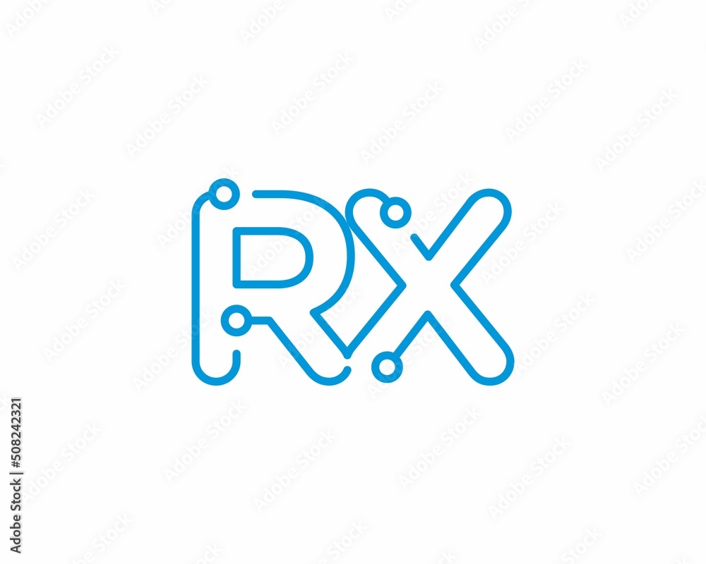 Abstract Letters RX Logo Design Template 001 Abstract Letters RX Logo Design Template 001