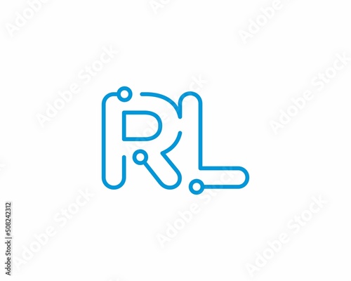 Abstract Letters RL Logo Design Template 001