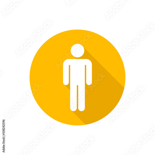 Man flat icon with shadow