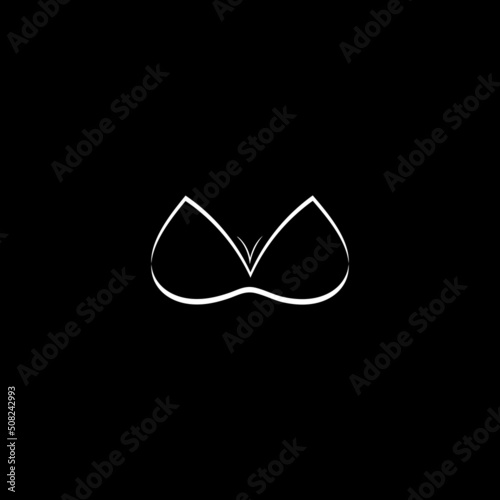 Bra icon logo free vector