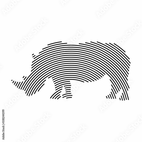 rhino line  logo design 