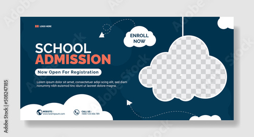 School admission banner template