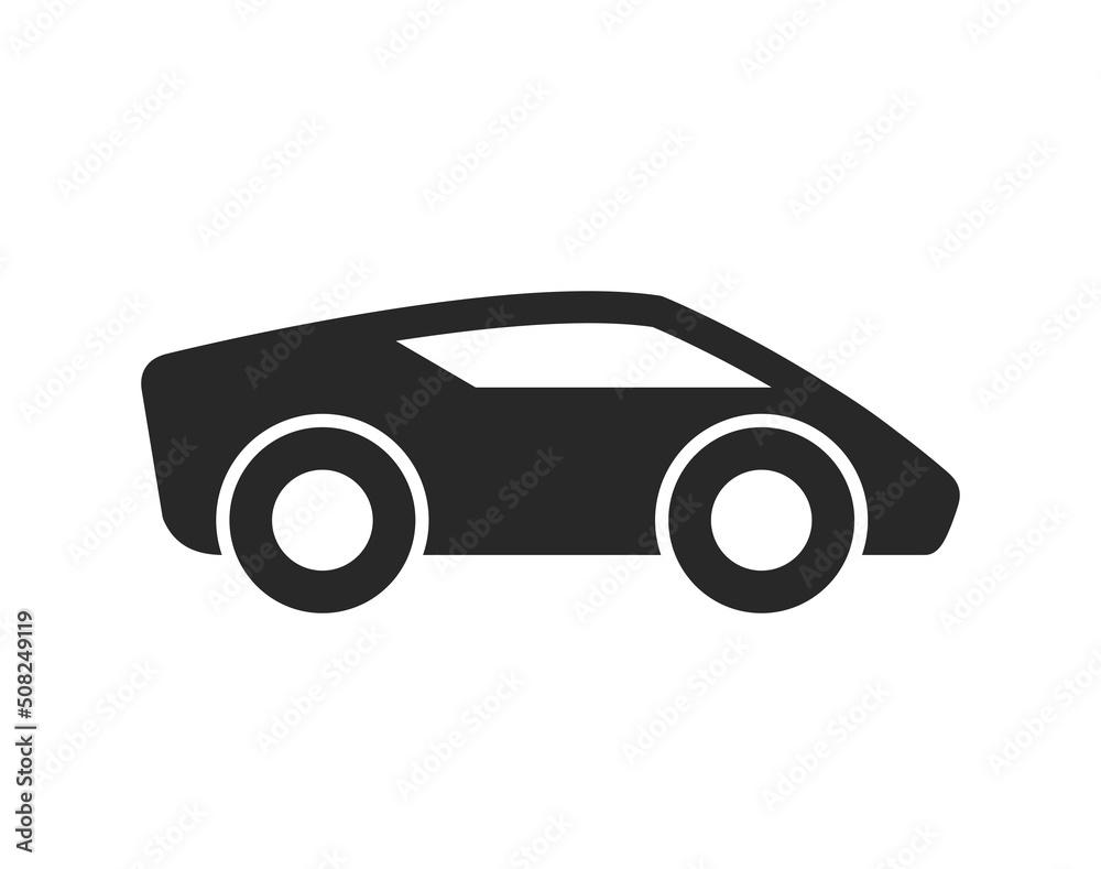 simple sports car silhouette icon