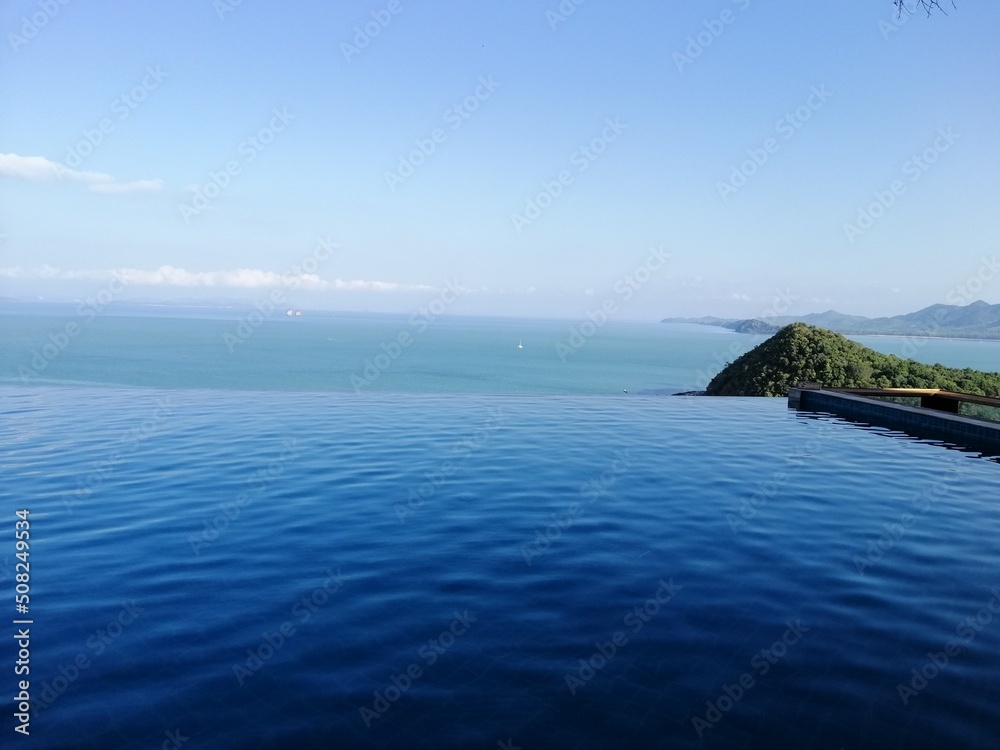 Phuket ocean with a blue sky that can use as a background 