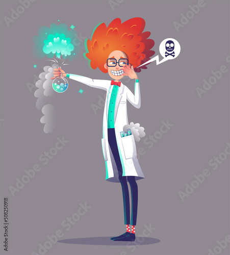 Scientist. Character design. Vector illustration