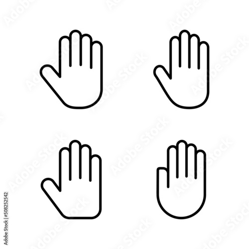 Hand icon vector. hand sign and symbol. palm