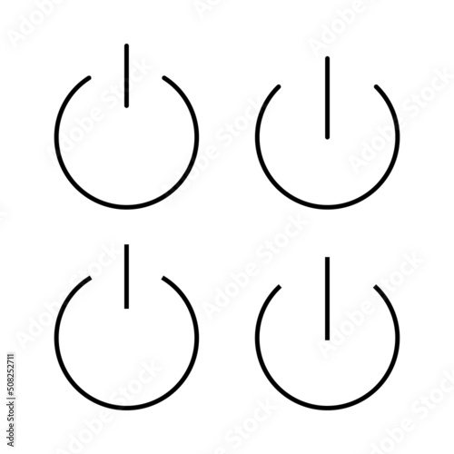 Power icon vector. Power Switch sign and symbol. Electric power