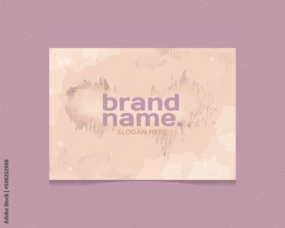 Corporate card business watercolor template design