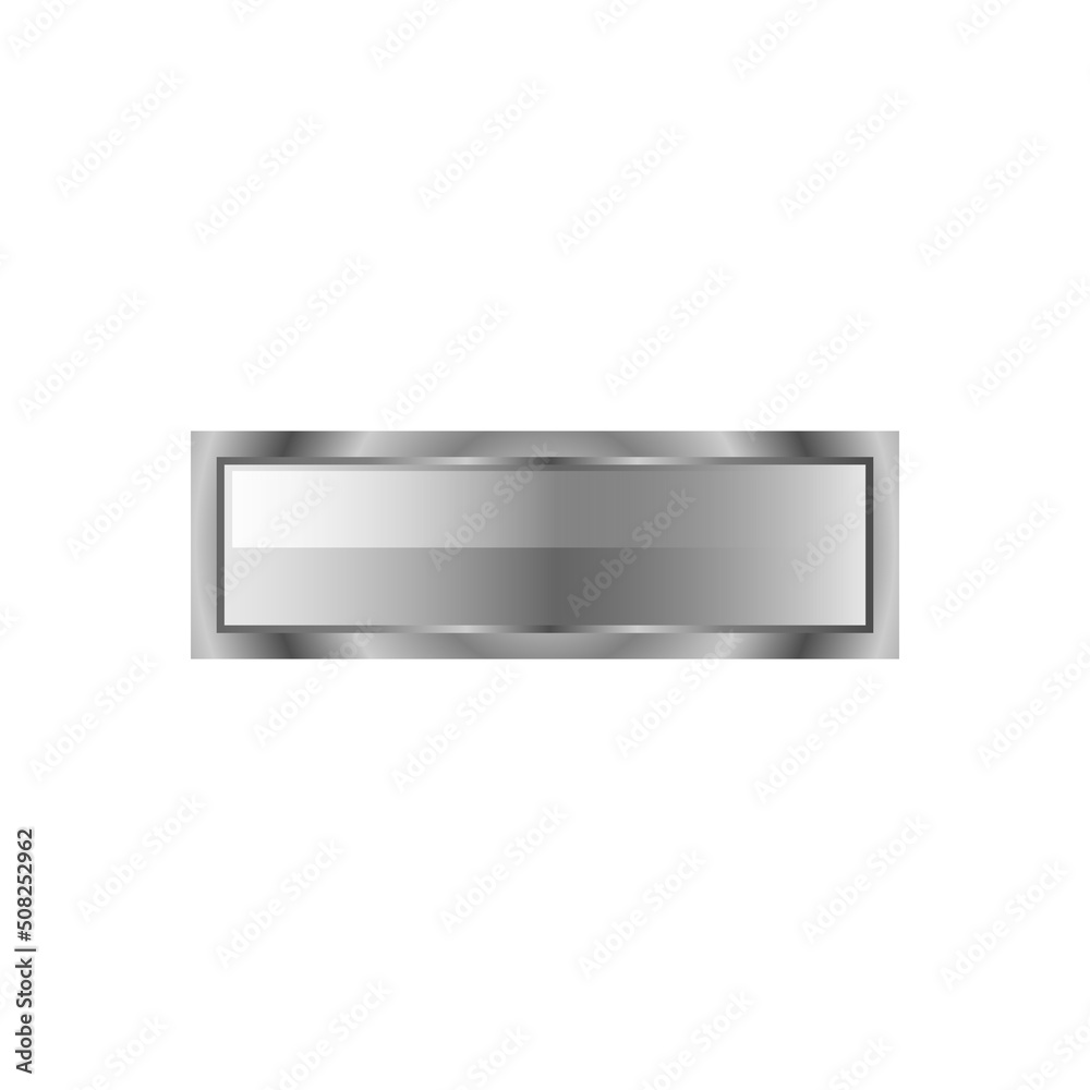 Metal blank realistic button design vector Metal blank realistic button design vector