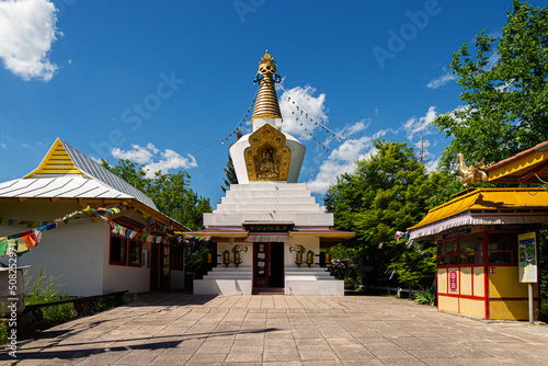 Hungary 29 05 2022: traditional Buddha park in Tar