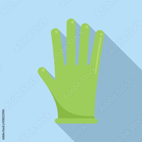 Healthy glove icon flat vector. Doctor clean