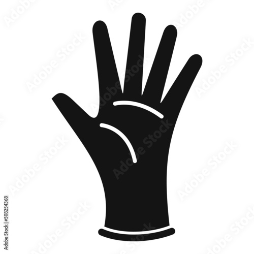 Plastic glove icon simple vector. Doctor rubber