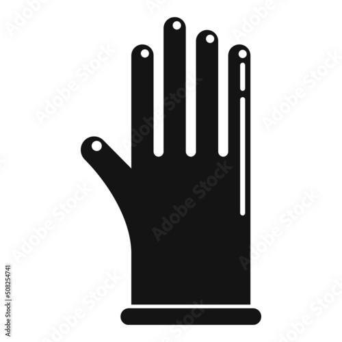 Surgeon glove icon simple vector. Surgical latex