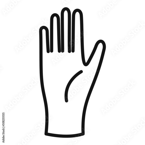 Doctor glove icon outline vector. Surgical latex
