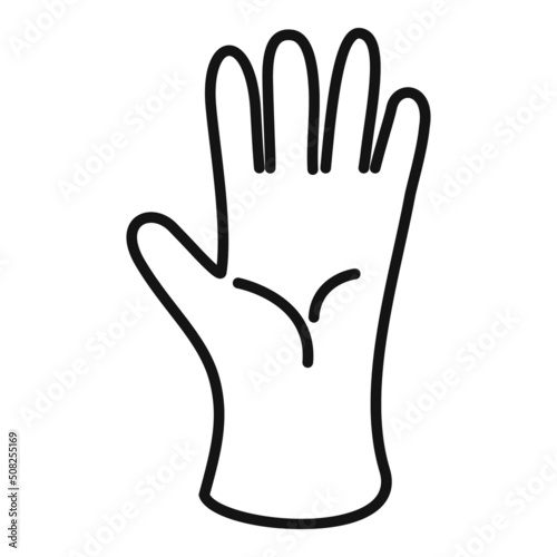 Virus glove icon outline vector. Hand latex