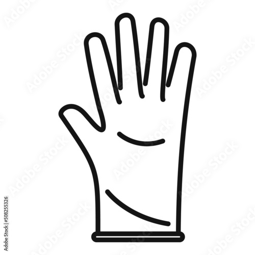 Surgery glove icon outline vector. Surgical latex