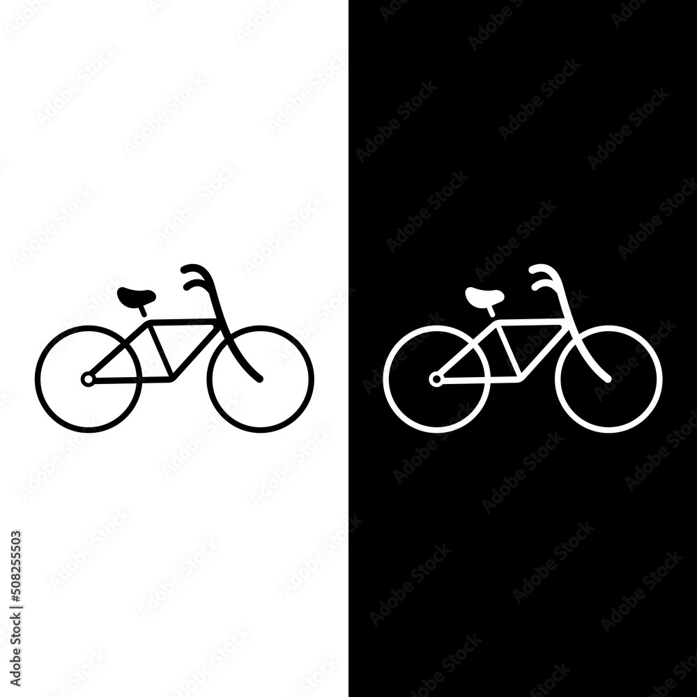 Fototapeta premium Bike vector icon isolatedon white