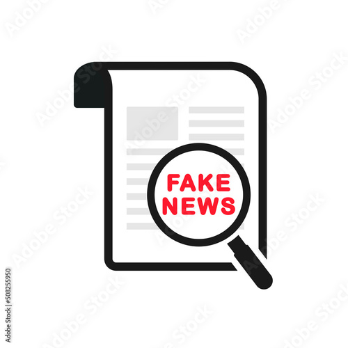 Fake news icon. Vector illustration