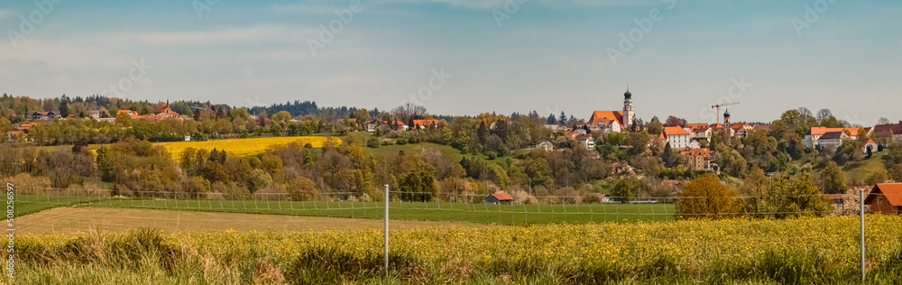 High resolution stitched panorama of a beautiful summer view near Bad Griesbach, Bavaria, Germany