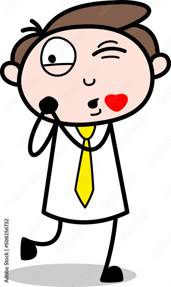 cartoon illustration of a person with a smile cartoon illustration of a person with a smile