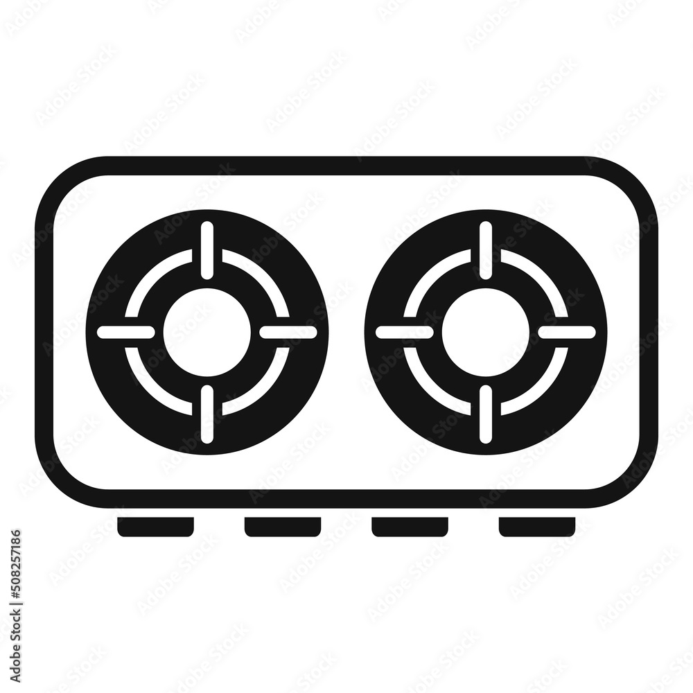 Saucepan stove icon simple vector. Gas cooker Saucepan stove icon simple vector. Gas cooker