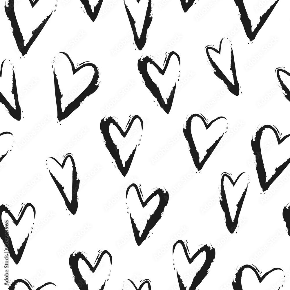 Seamless heart pattern. Hand drawn doodles. Graphic design for printing, packaging, textiles, clothing and wallpaper. Seamless heart pattern. Hand drawn doodles. Graphic design for printing, packaging, textiles, clothing and wallpaper.