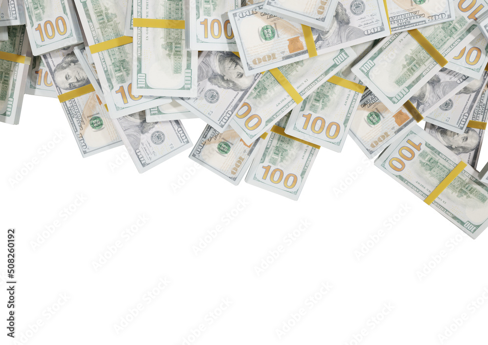Large pile of one hundred united states dollar bill large resolution for business, finance, news background Large pile of one hundred united states dollar bill large resolution for business, finance, news background