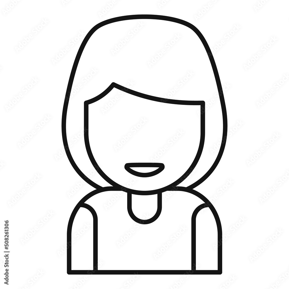 Smiling student icon outline vector. Happy person Smiling student icon outline vector. Happy person