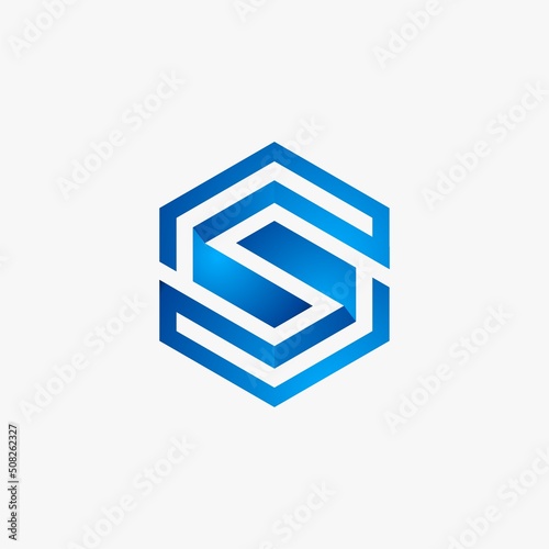 Hexagonal Letter S Logo