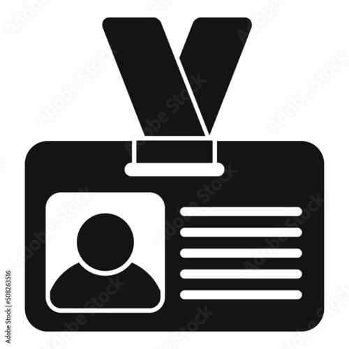 Expertise id card icon simple vector. Quality expert