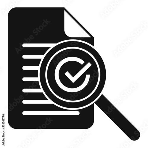 Control papers icon simple vector. Work trust