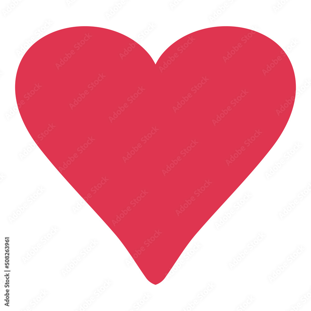 Flat heart. Vector flat illustration